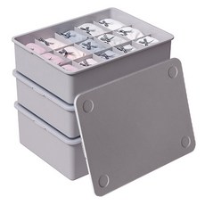 이즈리빙 칸칸칸 속옷 정리함 세트 1칸 + 10칸 + 15칸, 그레이 + 그레이뚜껑, 1세트 생활용품/바구니/칸막이 반품 최저가 11,920원