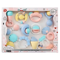 릴린져 파스텔 딸랑이 12종 세트, 혼합색상, 1개 출산/유아동/완구/교구 반품 최저가 17,510원