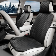 엑스핏 국산 고급 가죽 자동차 열선시트 앞좌석 12v, 블랙, 1개 자동차용품/인테리어 반품 최저가 27,640원