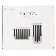 티파츠 고급형 알루미늄 브레이크 악셀 미끄럼 방지 스포츠 페달 T020NC, 실버 + 블랙, 2019 / 2020 / 2021 테슬라 모델3, 모델Y 자동차용품/인테리어 반품 최저가 8,510원