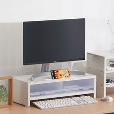 우드웰 서랍형 2단 모니터 받침대 MT-09, 워시 홈인테리어/가구 반품 최저가 17,910원