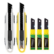 다다 SK5 블랙 고강도 커터 공업용 커터칼 2p + SK5 칼날 30p, 랜덤발송, 1세트 문구/오피스/사무용품 전문관 반품 최저가 8,960원