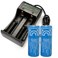 스카이울프아이 2구 충전기 + 26650 충전용 배터리 세트, 1개 생활용품/생활전기용품 반품 최저가 19,360원