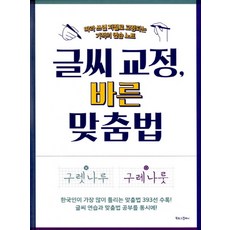 글씨 교정 바른 맞춤법, 북로그컴퍼니 도서/음반/DVD/인문 반품 최저가 10,800원