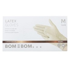 봄에봄 라텍스 장갑 100p, 아이보리, 중(M), 1개 주방용품/일회용품/종이컵 반품 최저가 7,430원