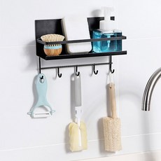 모나코올리브 철제 냉장고자석 사이드랙 후크형 정리선반, 블랙, 1개 주방용품/주방수납/정리 반품 최저가 6,560원