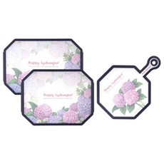 엘리리빙 팔각 도마 3종 세트, 수국, 1개 주방용품/1인가구 주방용품 반품 최저가 16,960원