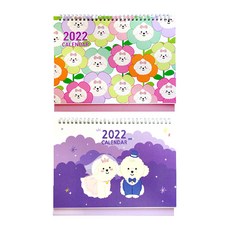 쁘숑앤포숑 2022 데스크 캘린더 2종 세트, 플라워, 웨딩, 1세트 문구/오피스/다이어리/플래너 반품 최저가 17,570원
