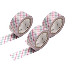 엠티 마스킹테이프 15mm x 5m, 체크 퍼플(DMTK-PL1P01), 3개 문구/오피스/학용품/수업준비 반품 최저가 4,460원