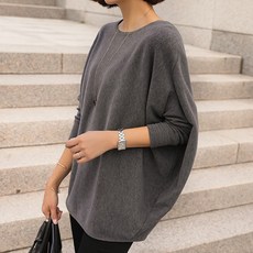 티탁 여성용 빅사이즈 데일리 라운드넥 무지 벌룬 가오리 레이롱티 패션의류/잡화/여성패션 반품 최저가 7,500원