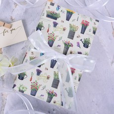 빈티지플라워 양면 레자크 포장지, 화분, 20개 문구/오피스/데코/포장용품 반품 최저가 9,140원