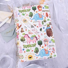 좋은기븐 수채 양면 레자크 시트 포장지, 숲속친구들, 10개 문구/오피스/데코/포장용품 반품 최저가 5,820원