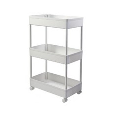 민성컴퍼니 이동식 틈새 수납 와이드 선반 3단, 화이트, 1개 홈인테리어/수납/정리 반품 최저가 17,590원