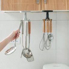 주방 회전형 조리도구 걸이, 화이트, 2개 주방용품/주방정리소품 반품 최저가 5,220원