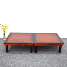 남원은행공방 흑단 교자상 81 x 81 cm 2p + 상커버 세트, 붉은 대추색(교자상), 랜덤발송(커버) 주방용품/교자상 반품 최저가 34,950원