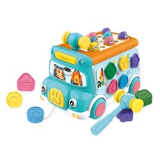 키즈팡팡 멜로디 뿅망치 도형 퍼즐카 완구, 혼합색상, 1개 완구/취미/신생아/영아완구 반품 최저가 12,200원