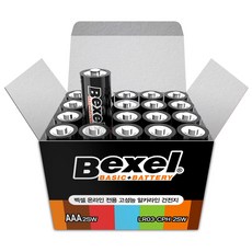 벡셀 베이직 플러스 고성능 알카라인 AAA건전지, 20개입, 1개 홈인테리어/건전지/멀티탭 반품 최저가 9,000원