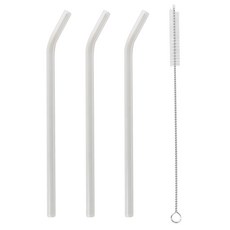 키친초이스 커브 내열 강화유리 빨대 투명 3p + 세척솔 세트, 1세트 주방용품/빨대/스트로우 반품 최저가 5,330원