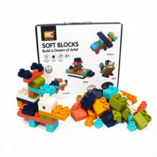이앤오 말랑말랑 소프트 블럭 89p, 랜덤발송, 1개 완구/취미/블록놀이 반품 최저가 7,820원