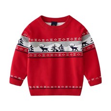 크리스탈하우스 아동용 크리스마스 꽃사슴 라운드 니트 T253 출산/유아동/유아동패션 반품 최저가 10,680원