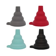 엔공구 케미컬 소분용 접이식 실리콘 깔때기 4종 세트, 그레이, 레드, 민트, 블랙, 1개 자동차용품/부품/안전/공구 반품 최저가 6,190원