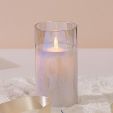 글라스 밀랍 LED초 대, 오로라 홈인테리어/조명/스탠드 반품 최저가 6,410원