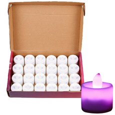 LED 티라이트 캔들 24개입, 칼라(패턴형), 1개 홈인테리어/조명/스탠드 반품 최저가 8,780원