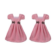 지니샵 귀여운 원피스 주방수건, 01 와이드 칼라 핑크, 2개 주방용품/주방잡화 반품 최저가 10,590원