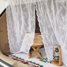 플라워 레이스 차박 커튼 리필용, 화이트, 1개 자동차용품/인테리어 반품 최저가 10,780원