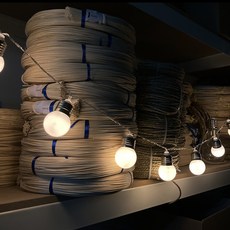 라탄 전등갓 꼬마전구 10구 3.5cm x 1.2m, 옐로우, 1개 홈인테리어/조명/스탠드 반품 최저가 3,900원