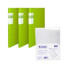 현풍 엠보 클리어 화일 A4 E20 20매 x 3p + L홀더 10p, 연두색(화일), 1세트 문구/오피스/학용품/수업준비 반품 최저가 6,250원