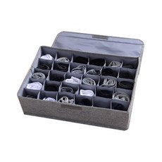 생활살림 언더웨어 양말 린넨 보관함 30칸 그레이, 1개 생활용품/바구니/칸막이 반품 최저가 6,050원