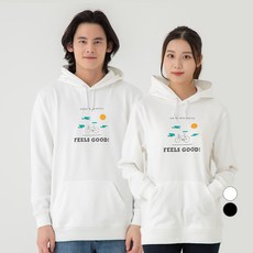 캐럿 남녀공용 릴렉스핏 그래픽 후드 티셔츠 Feels Good 패션의류/잡화/남녀 공용 의류 반품 최저가 10,790원