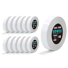 핫멜트 대용량 양면 테이프 15mm x 40m, 불투명, 13개 문구/오피스/사무용품 전문관 반품 최저가 15,640원