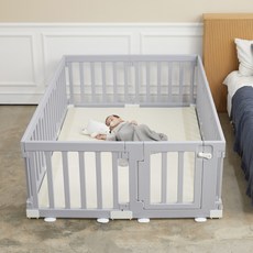 에듀플레이 우디 스퀘어 베이비룸 판넬 벽면 9p + 문 세트, 그레이, 1세트 완구/취미/실내대형완구 반품 최저가 125,320원