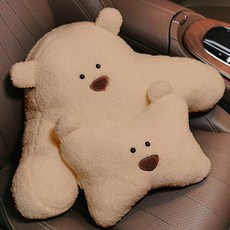 앤티스 차량용 백곰 목쿠션 + 허리쿠션 세트, 베이지, 1세트 자동차용품/인테리어 반품 최저가 23,050원