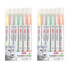 투코비 ZEYAR 듀얼헤드 투명 VIEW 형광펜 파스텔컬러 6색 세트, 연분홍, 연주황, 연노랑, 연초록, 연파랑, 연보라, 2세트 문구/오피스/학용품/수업준비 반품 최저가 6,940원