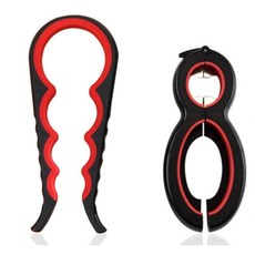 행복비전 다용도 안심 만능 병따개 뚜껑 오프너 6 in 1 + 4 in 1 세트, 블랙 + 레드, 1세트 주방용품/주방잡화 반품 최저가 6,780원