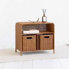 하우스레시피 PP라탄 1단 수납장 와이드, 브라운, 1개 undefined/undefined 반품 최저가 53,820원