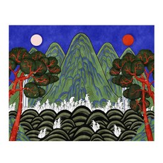 렉스데코 일월오봉도, 혼합색상 홈인테리어/셀프인테리어 반품 최저가 39,050원
