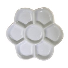 길그리 도자기 팔레트 물감 접시 03 3호 14.8cm, 1개, 7칸 문구/오피스/학용품/수업준비 반품 최저가 7,370원