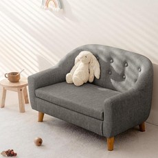 루나스토리 유아용 2단 높이조절 원목 소파, 그레이 홈인테리어/유아동가구 반품 최저가 133,570원