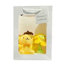 미니 산리오 인형 + 스마일꽃 + 쇼핑백 꽃다발 선물세트, 폼폼푸린 + 랜덤 발송, 1개 완구/취미/인형 반품 최저가 11,600원