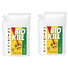 비오킬 살충제 파우치형 리필 1L, 2개 생활용품/살충제/벌레약 반품 최저가 24,210원