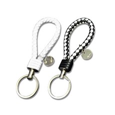 어반카 VIP 스트랩 가죽 키링 키홀더 2종 세트, 1세트, 화이트 + 체크 자동차용품/인테리어 반품 최저가 4,950원