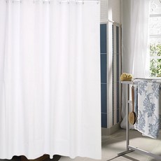 저스틴앤클로이 방수 샤워커튼 + 커튼고리, 무지화이트, 1개 홈인테리어/욕실용품 반품 최저가 4,350원
