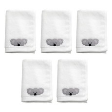 세맘스 코마사 애니멀 프렌즈 코알라 자수 수건, 크림화이트, 5개 출산/유아동/욕실용품/스킨케어 반품 최저가 8,260원