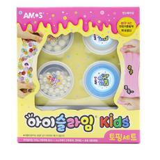 아모스 아이슬라임 키즈 토핑세트, 투명 + 핑크 + 흰색 + 연파랑 + 랜덤 발송, 1개 문구/오피스/미술/화방용품 반품 최저가 9,340원