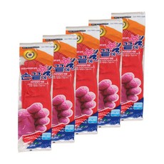 손끝에별 고무장갑 양쪽 세트 특대, 적색, 5세트 생활용품/주방수납/잡화 반품 최저가 9,560원