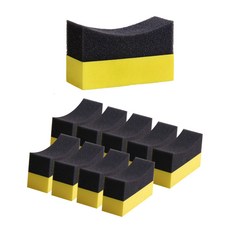 탑스코리아 차량 셀프 세차 앤 왁싱 스펀지, 10개, 옐로우 + 블랙 자동차용품/세차/카케어 반품 최저가 6,370원